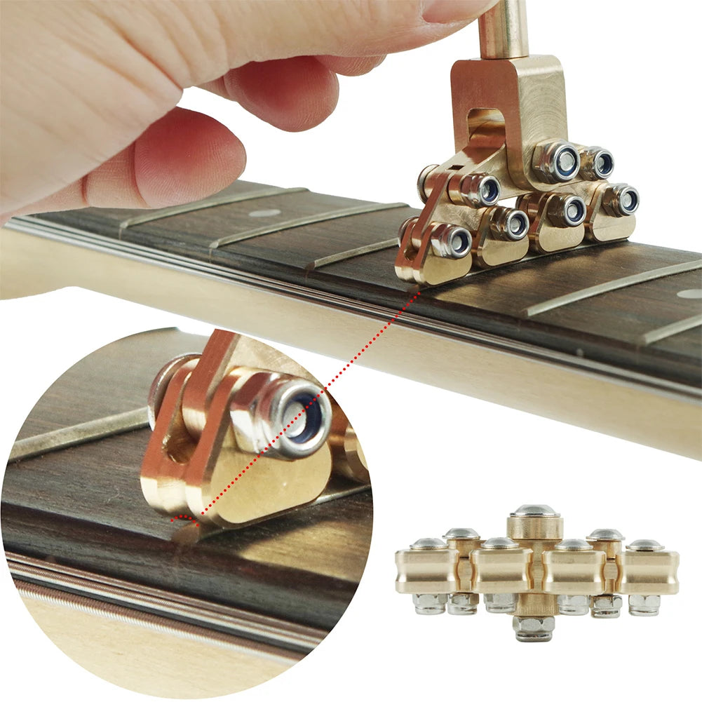 Fret Press Installation Tool Fingerboard Curvatures Pressing Tool for Guitar Bass Maintenance