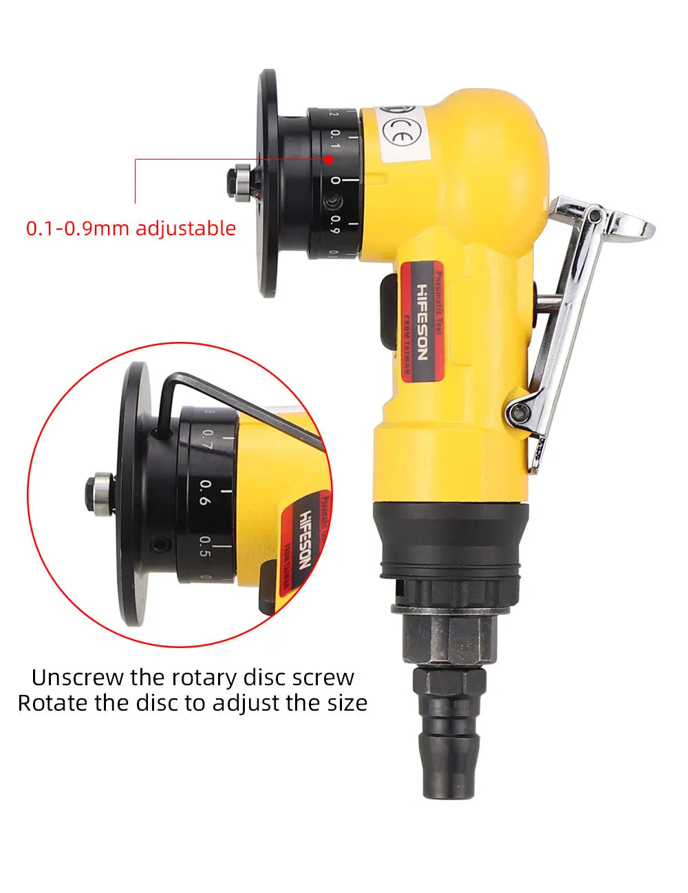 HIFESON Mini Air Chamfering Tool Wood Metal Trimmer Deburring Chamfering Machine Furniture Air Grinder Tool