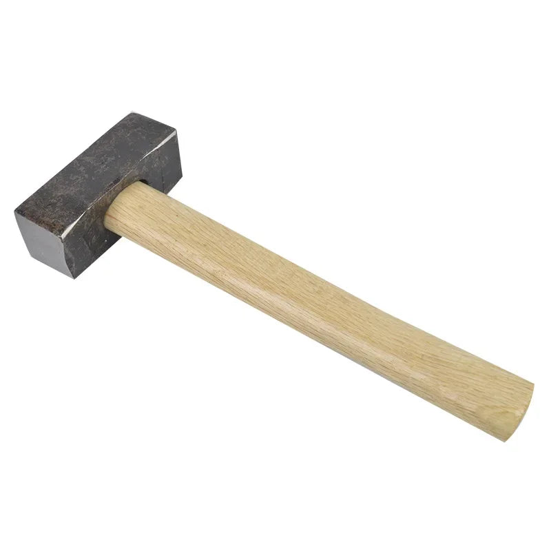 Wooden Handle Hammer, Heavy Stoning Hammer, Masonry Square Hammer, Forged Steel Masonry Hammer Construction