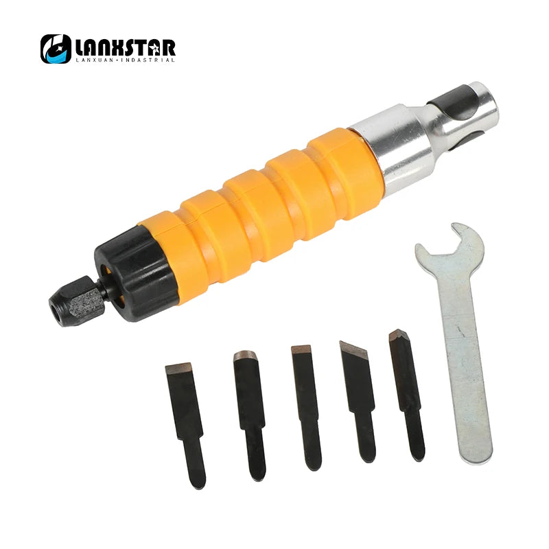 Electric Chisel Head and Flexible Shaft For Furniture Woodworking Engraving Root Carved Grinding Crane Handle-chisel Knives