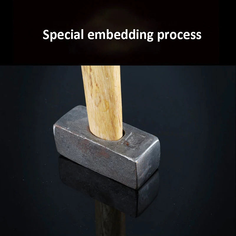 Wooden Handle Hammer, Heavy Stoning Hammer, Masonry Square Hammer, Forged Steel Masonry Hammer Construction