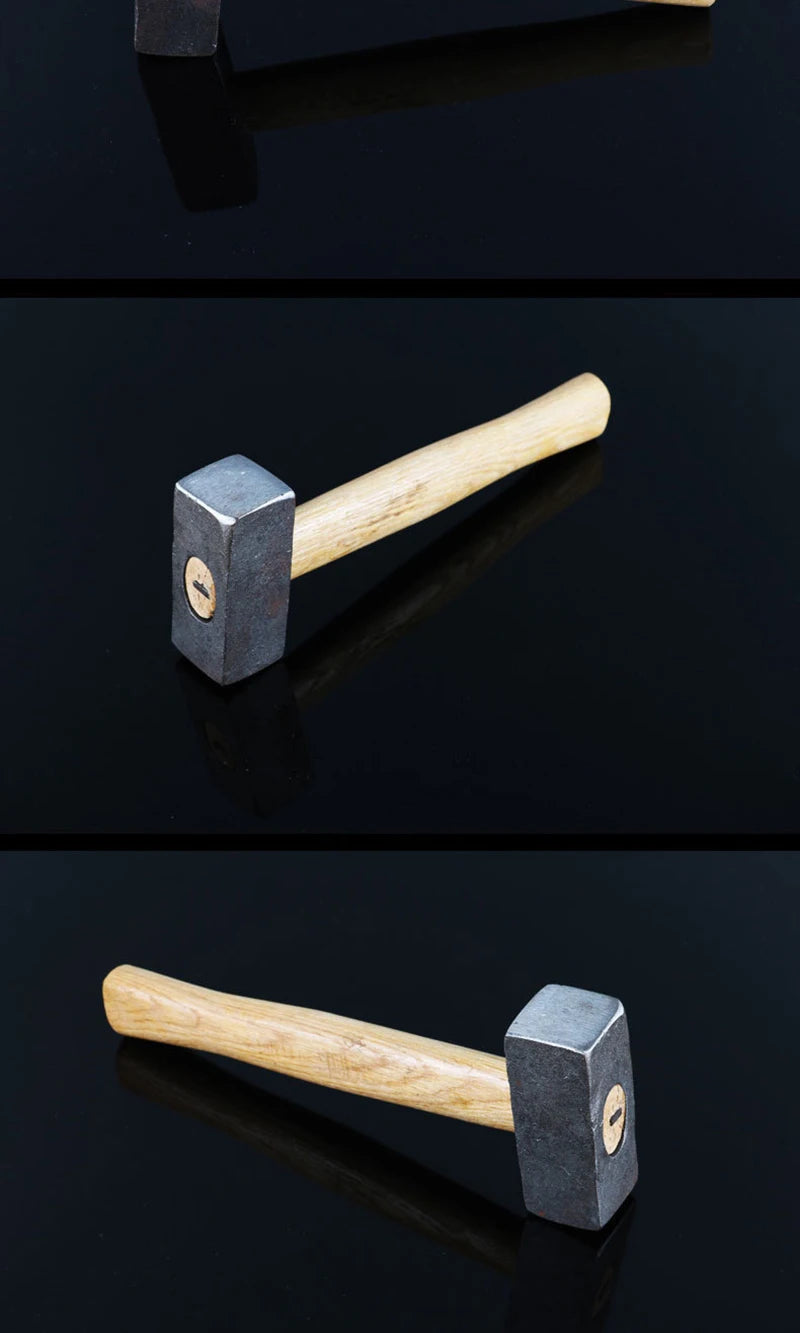 Wooden Handle Hammer, Heavy Stoning Hammer, Masonry Square Hammer, Forged Steel Masonry Hammer Construction