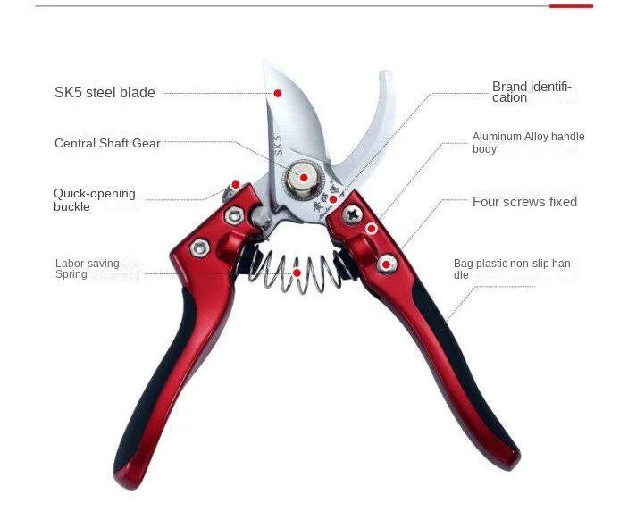 Floral Pruning Shears Fruit Tree Scissors Pruning Device Labor-saving SK5 Steel Branch Shears Gardening  Garden Tools