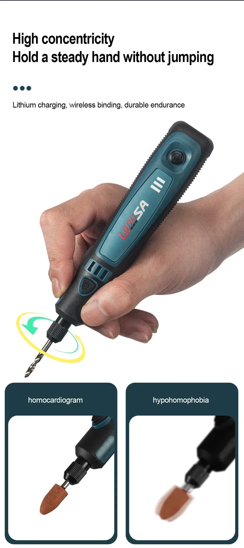 USB Cordless Rotary Tool Kit Woodworking Electric Drill Grinder Engraver Pen DIY For Jewelry Metal Glass Mini Wireless Drill